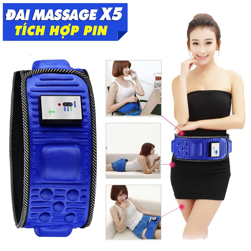 đai massager bụng x5 rung giảm eo siêu nhanh