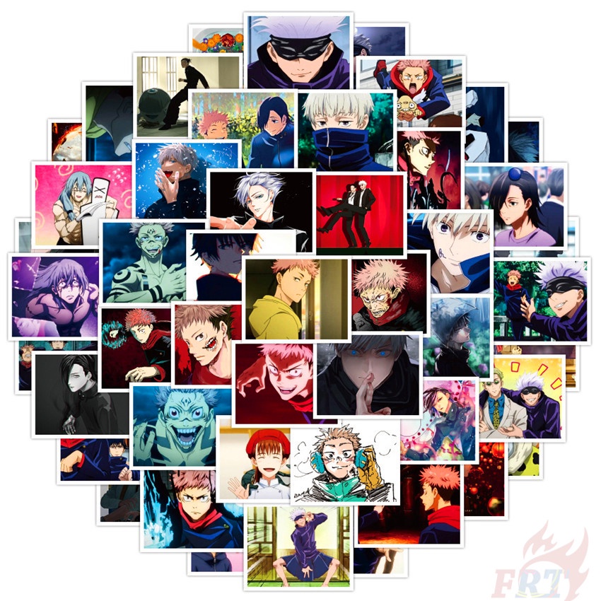 Bộ 50 Miếng Dán Hình Anime Mini Jujutsu Kaisen - Series 08 Chống Thấm Nước Thời Trang