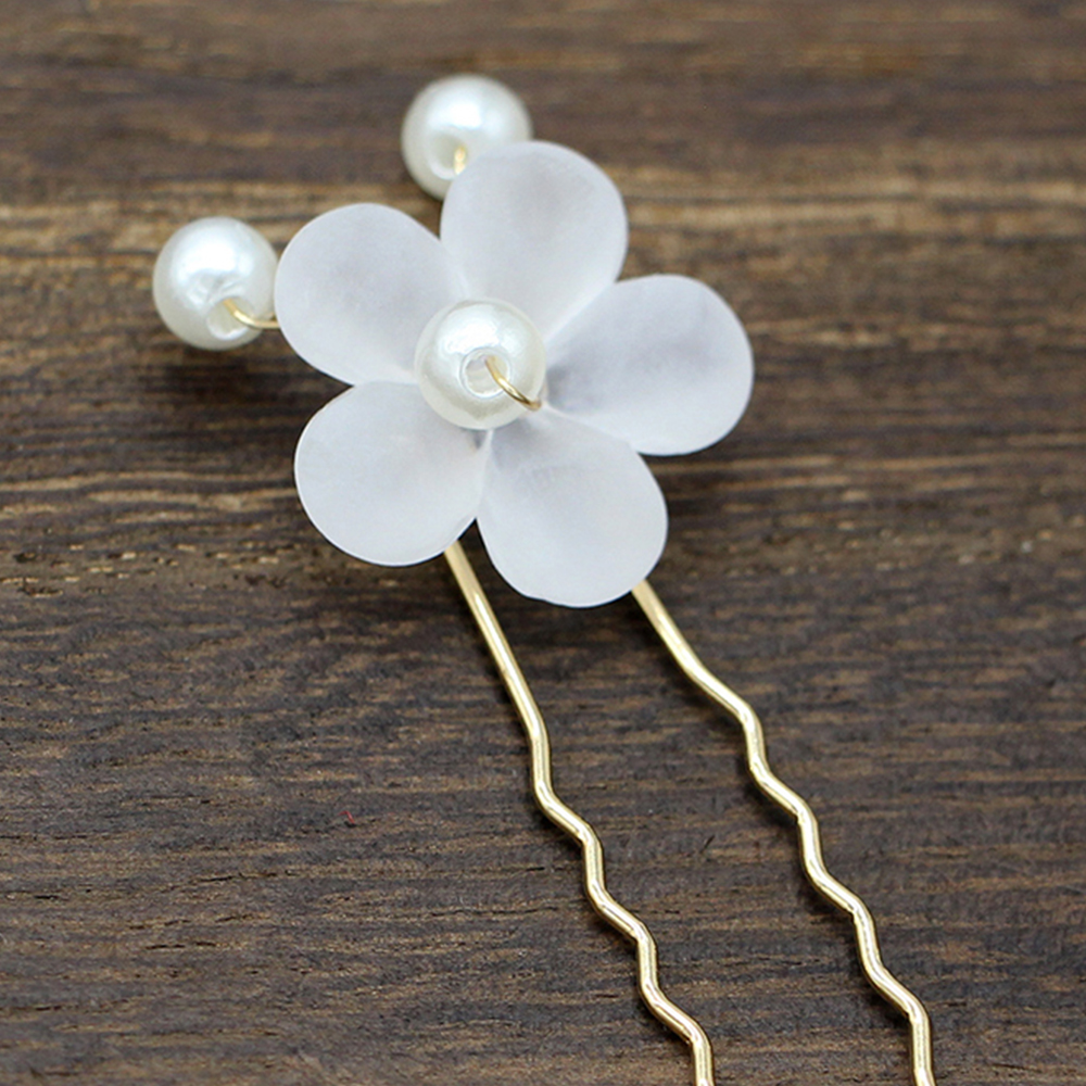 Bộ 6 Trâm Cài Tóc Chữ U Đính Ngọc Trai Xinh Xắn Cho Cô Dâu