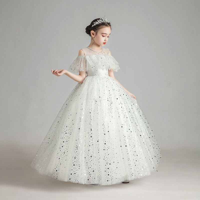Đầm Công Chúa Dáng Dài Họa Tiết Hoa Và Đàn Piano Phong Cách Phương Tây Cho Bé Gái