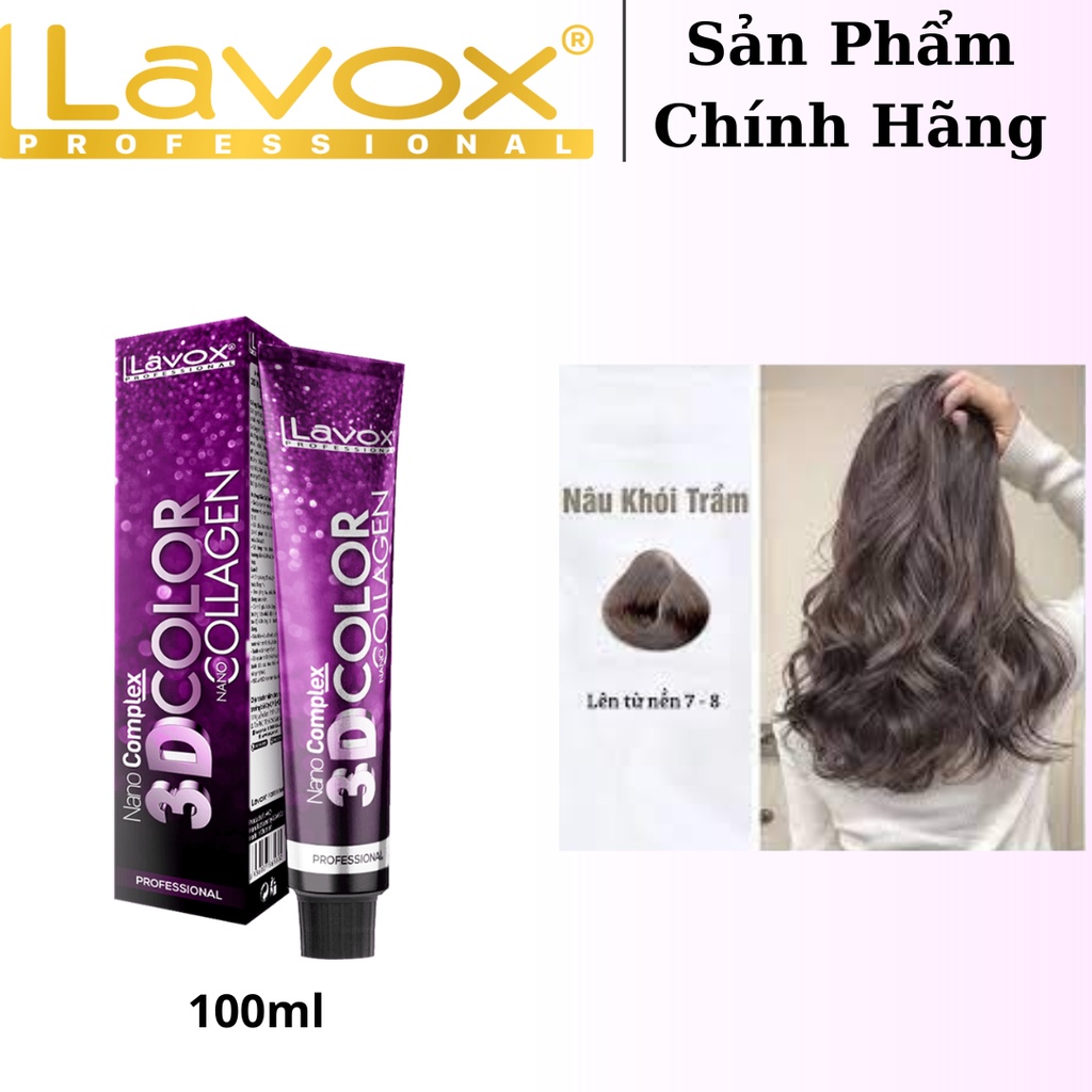 Thuốc Nhuộm Lavox ( Tím ) 3D Collagen 100ml - Full Màu - Không Kèm Oxy