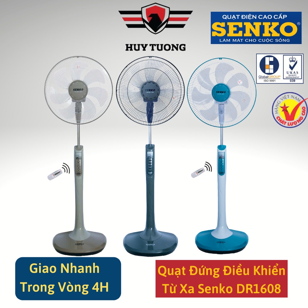 Quạt Đứng Điều Khiển Từ Xa Senko DR1608 có remote hẹn giờ thông minh HÀNG CHÍNH HÃNG ( BH động cơ 1 năm ) - Huy Tưởng
