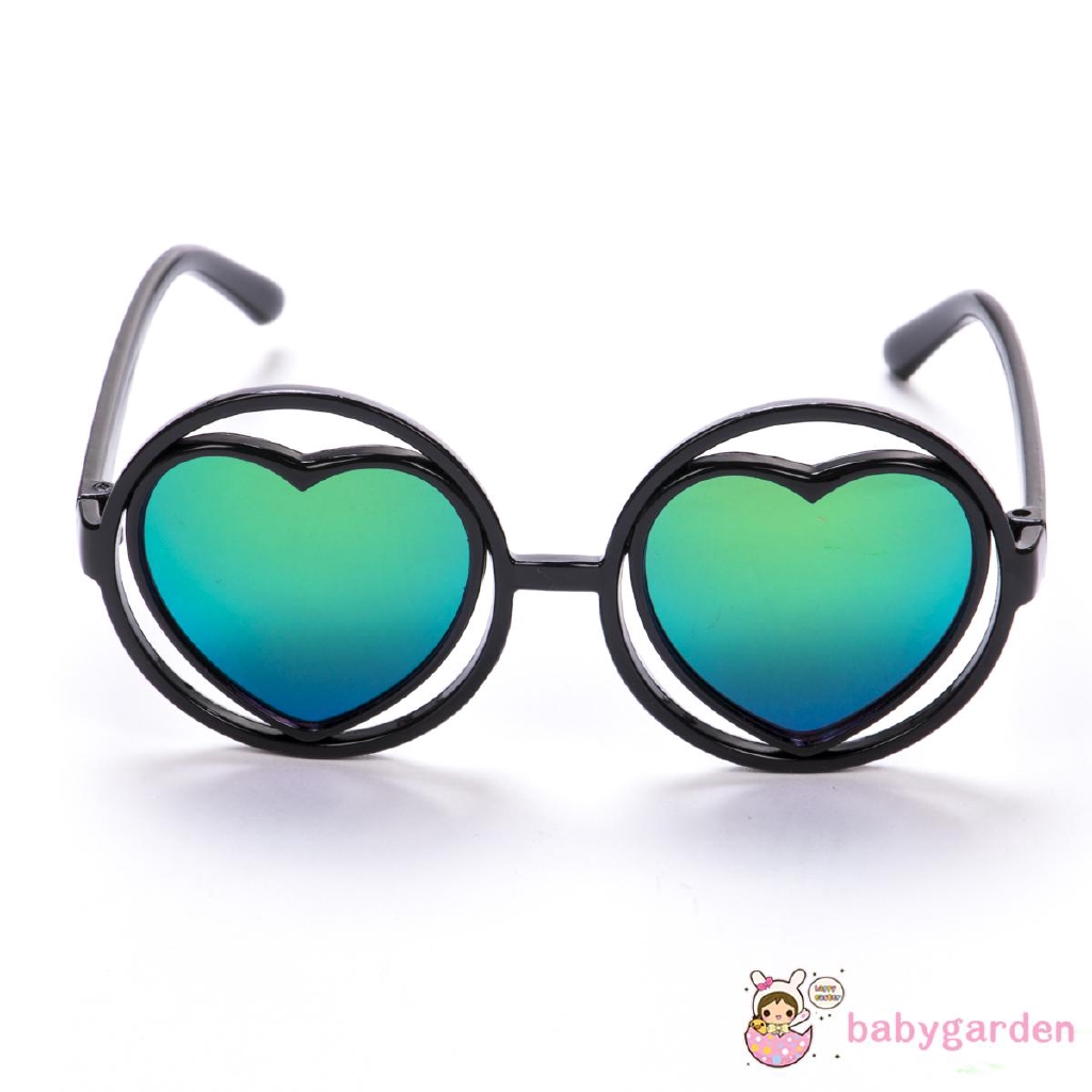 Kính râm gọng hình trái tim phản quang cho bé từ 0 - 8 tuổi