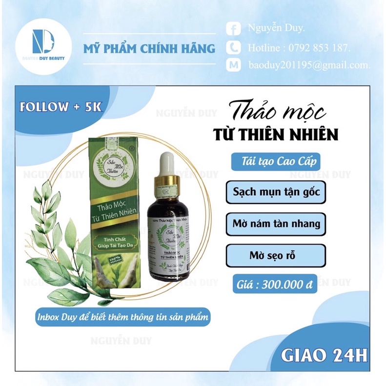 TINH CHẤT TÁI TẠO DA SẮC MỘC THIÊN - HỖ TRỢ CẢI THIỆN MỤN - NÁM - TÀN NHANG - SẸO RỖ | BigBuy360 - bigbuy360.vn