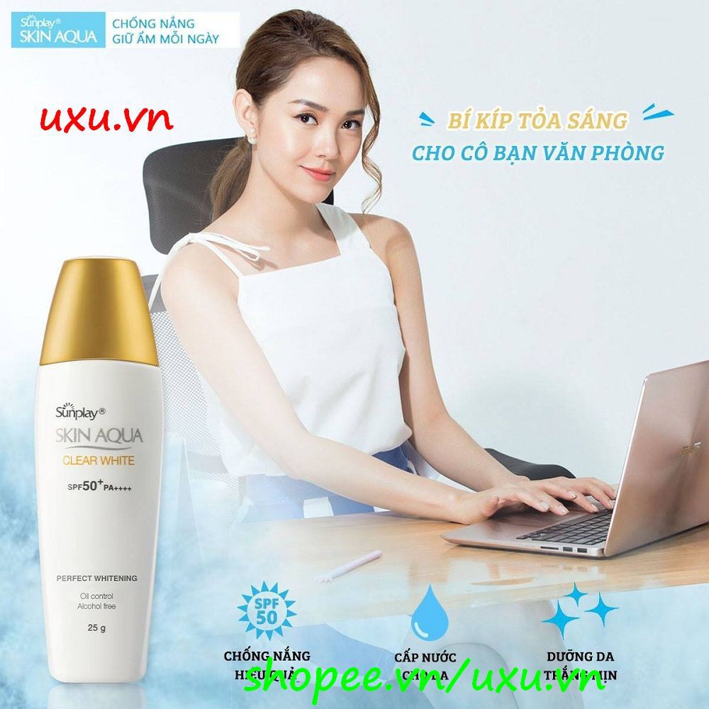 Sữa Chống Nắng 25G Sunplay Dưỡng Trắng Skin Aqua Clear White Spf 50+, Pa++++, Với uxu.vn Tất Cả Là Chính Hãng.