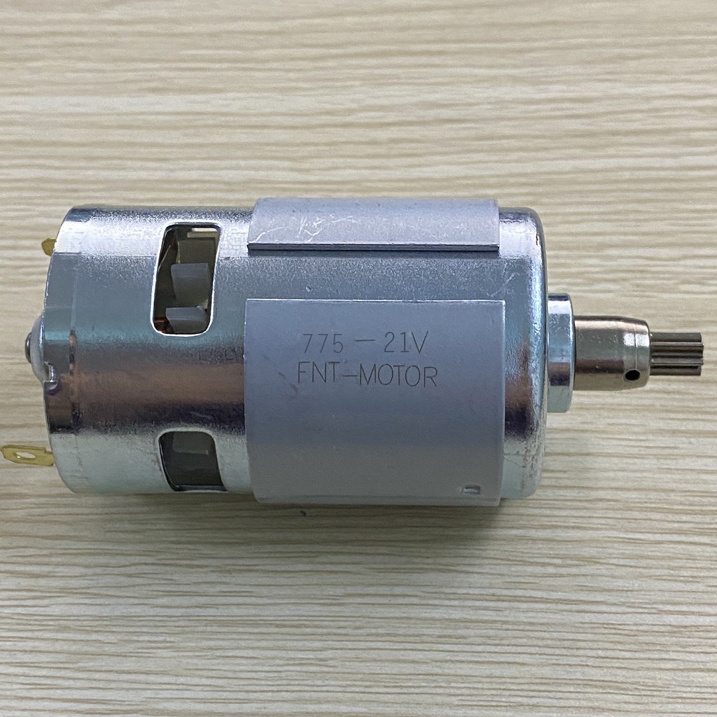 Motor 18-21v 775 nhông 7 răng dùng cho máy vặn bulong pin