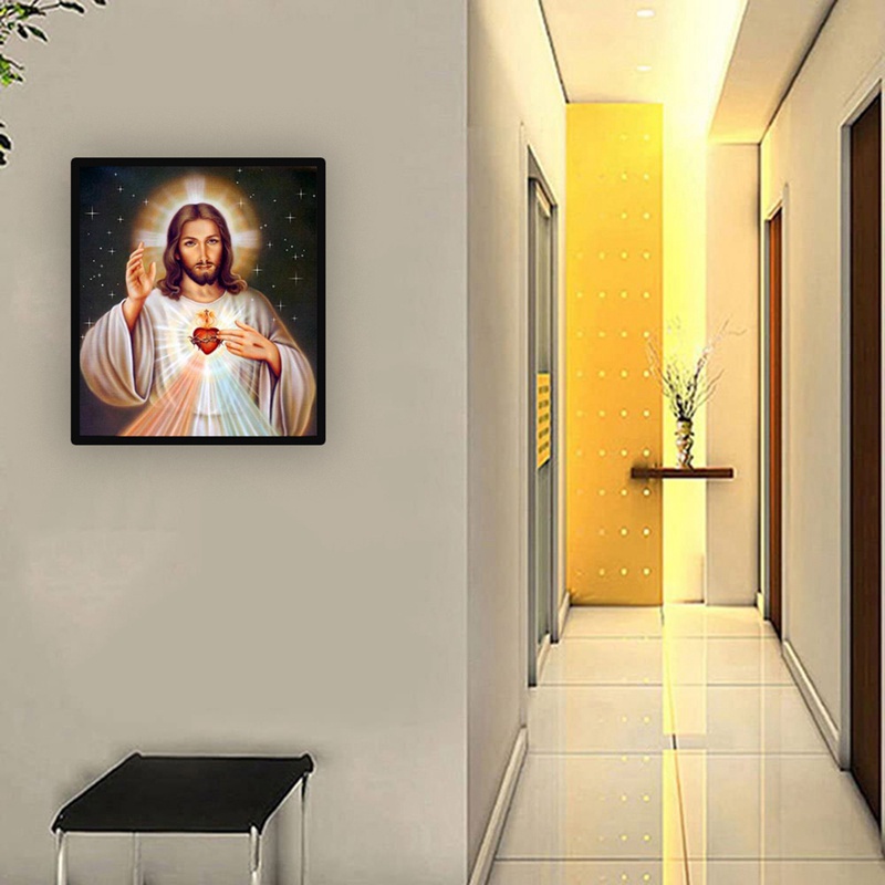 Tranh đính đá kim cương thủ công hình chúa Giê-su mới