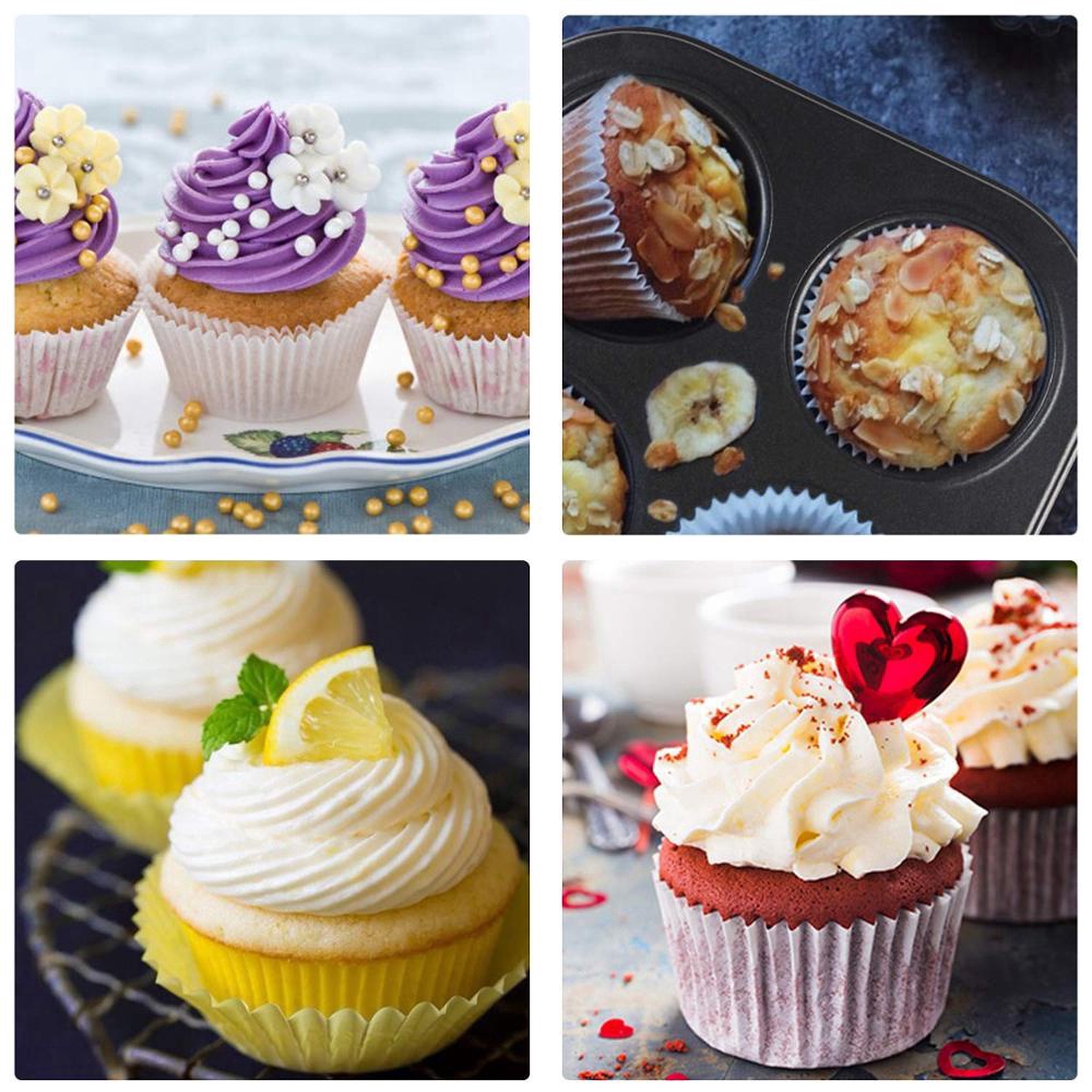 Khuôn Làm Bánh Cupcake / Muffin / Cupcake Hình Vuông 6 Lỗ Bằng Thép Carbon Chống Dính