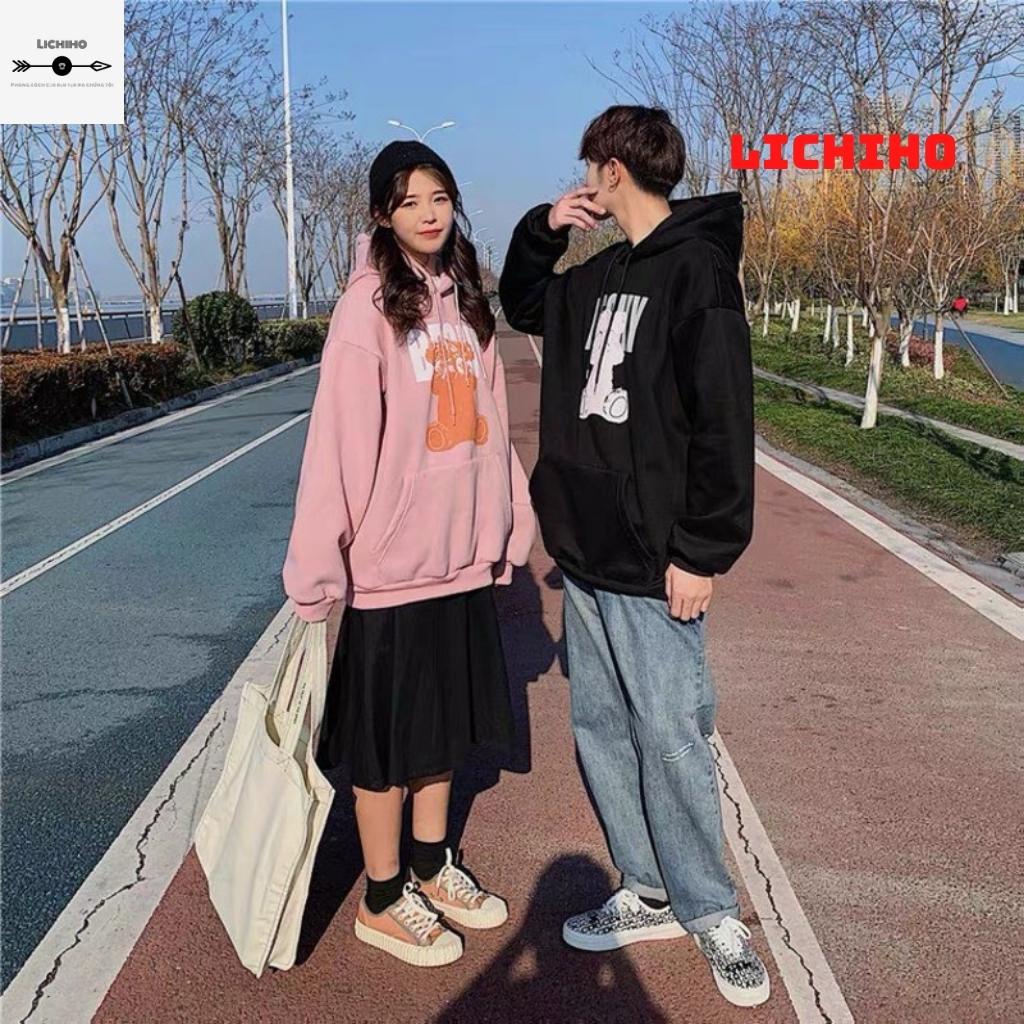 Áo khoác nỉ unisex fom rộng GẤUH AKMN13 LICHIHO jacket hoodie nam nữ streetstyle hottrend rẻ đẹp,mềm mịn | BigBuy360 - bigbuy360.vn