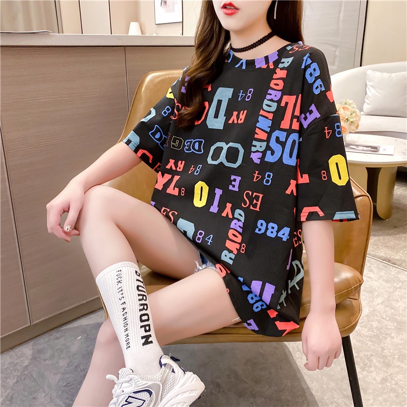 Áo Thun Tay Ngắn Dáng Rộng Phong Cách Hàn Quốc Thời Trang Mùa Hè Mới 2021