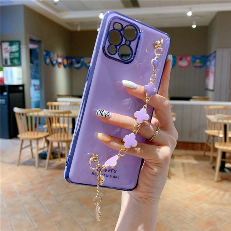Ốp Điện Thoại Mềm Có Vòng Đeo Tay Cho OPPO Reno 7Z 7 5G Realme C31 A96 A76 A16 A74 5G A54 A53 A33 A15 A15s A52 A92