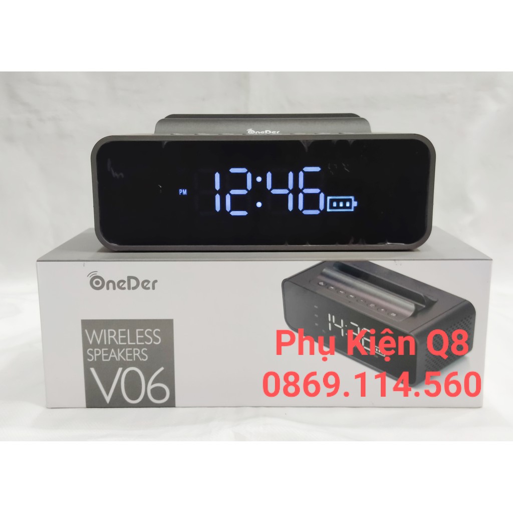 LOA HÁT BLUETOOTH ONEDER V06 CÓ ĐỒNG HỒ