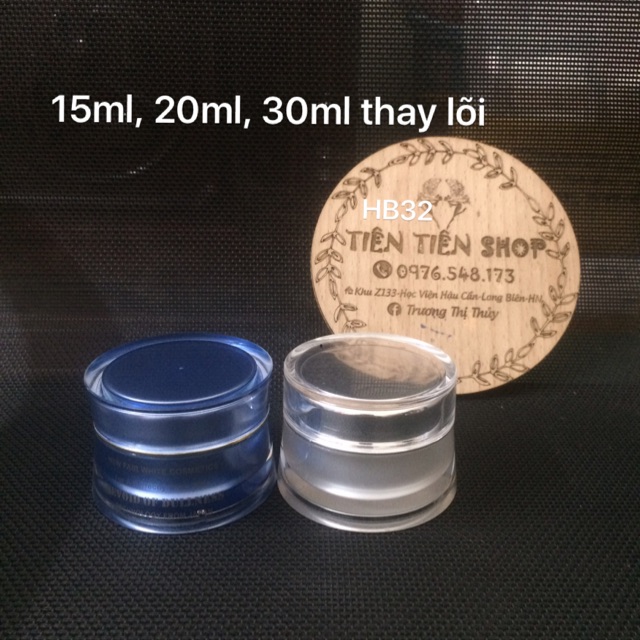 Hũ tròn thay lõi cao cấp 15ml, 20ml, 30ml