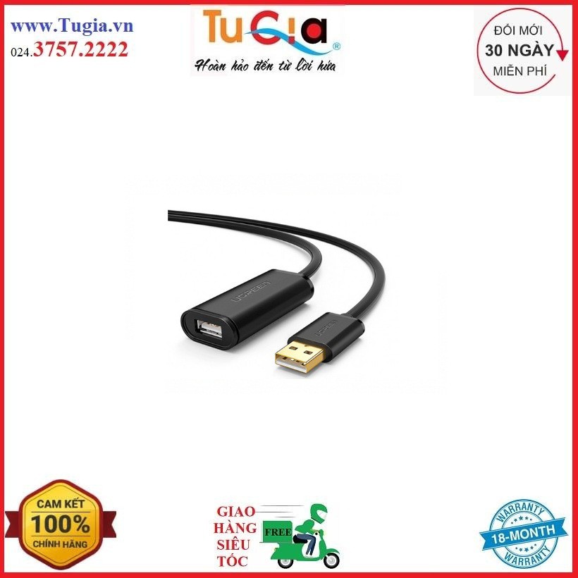 Cáp Nối Dài USB 2.0 (10m) Ugreen 10321 - Hàng Chính Hãng