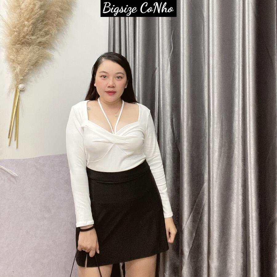 Áo thun bigsize nữ, áo chất borib ôm body tôn áo thun kiểu nữ che bụng tôn dáng TD2