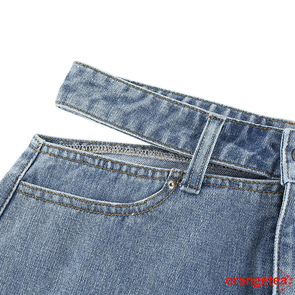 Chân Váy Jeans Chữ A Thời Trang Quyến Rũ Cho Nữ