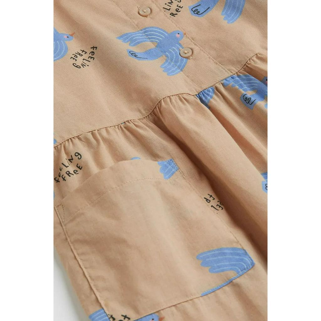 Váy thô beige bird caro 1074073001 HM H&M_authentic UK