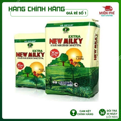 TÚI SỮA BÉO Nga NEW MILKY EXTRA 1KG DATE DÀI