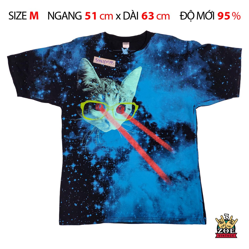 Áo Thun MỸ 2hand Threadless Mèo Laser (M)