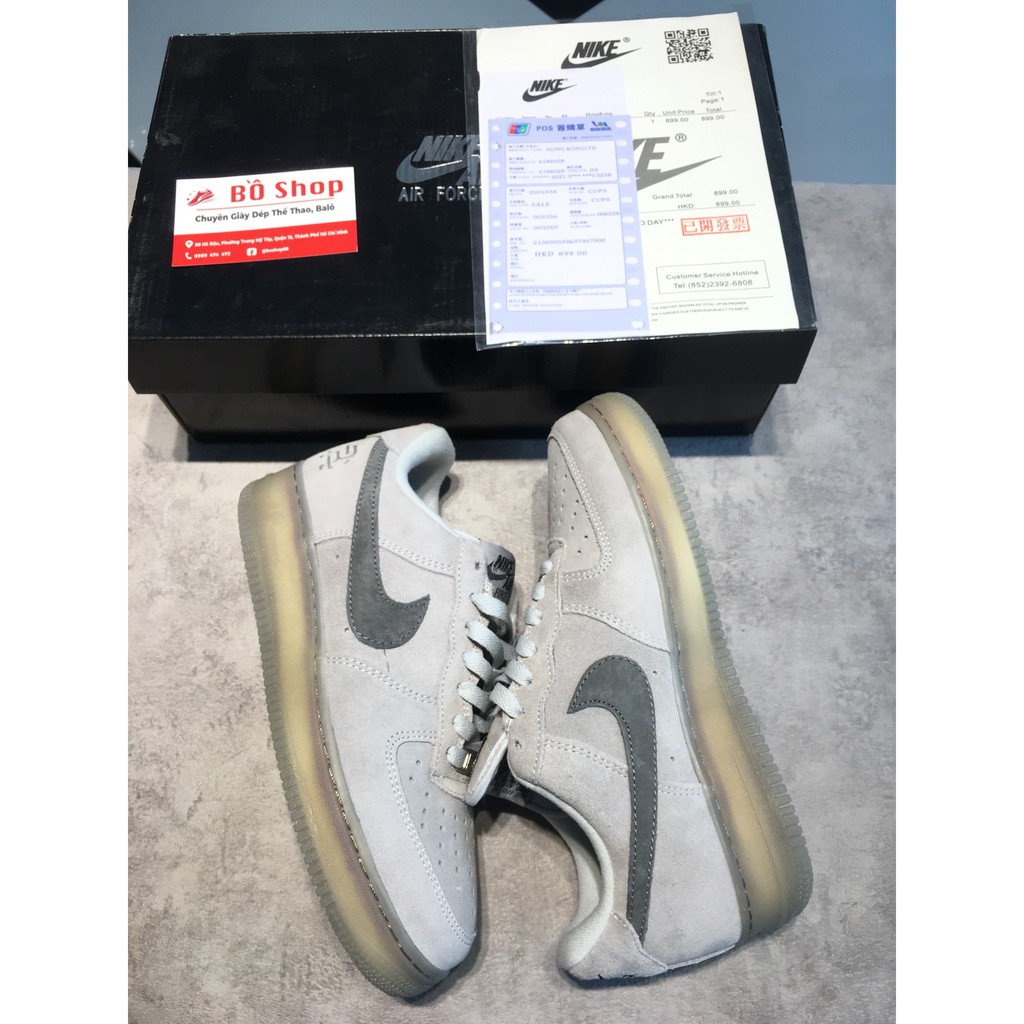 Giày thể thao AIR IR FORCE 1 LOW REIGNING CHAMP X 07 DARK GREY xám cổ thấp siêu đẹp