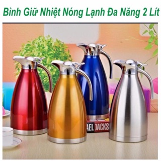 Bình nước giữ nhiệt inox 2l, bình đựng nước giữ nhiệt inox