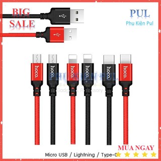 Cáp sạc Hoco x14 - 3 loại cổng sạc - loại 1 mét