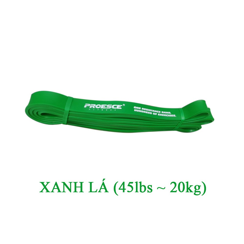 set 6 dây kháng lực powerband 7kg đến 39kg