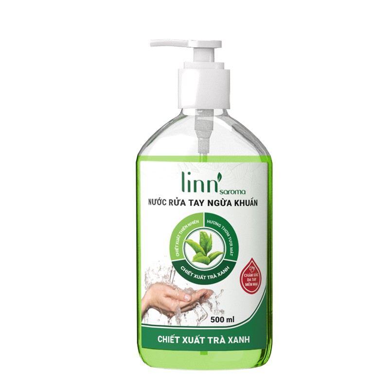 Linn'saroma - Nước Rửa tay - Trà Xanh - 500ml