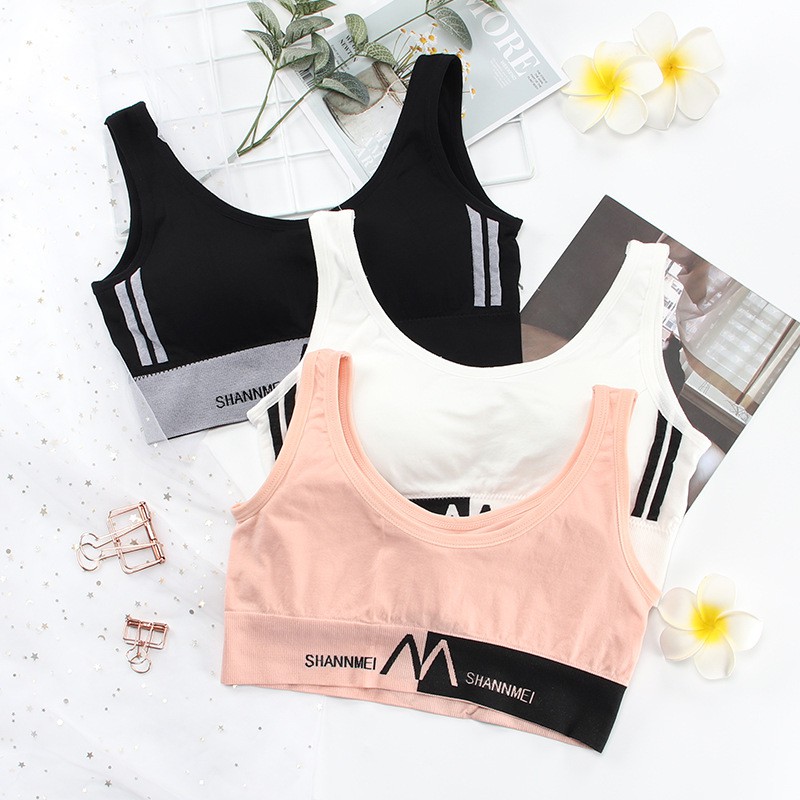 Áo bra croptop phối sọc, áo tập Gym, Yoga BAS029