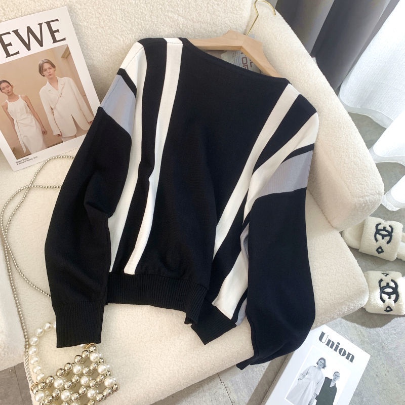 Áo Thun Tay Dài Họa Tiết Sọc Ngang Thời Trang Dành Cho Nữ