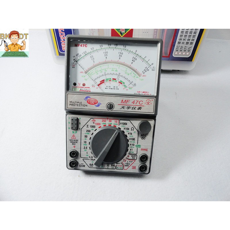 Đồng hồ vạn năng kim MF47C MF-47C cao cấp có bảo vệ chống cắm nhầm