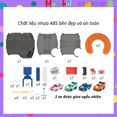 Bộ đồ chơi lắp ghép, lắp ráp mô hình bãi đậu xe thành phố 3 tầng cho bé trai và bé gái 2 3 4 5 6 7 8 tuổi MUMKID2