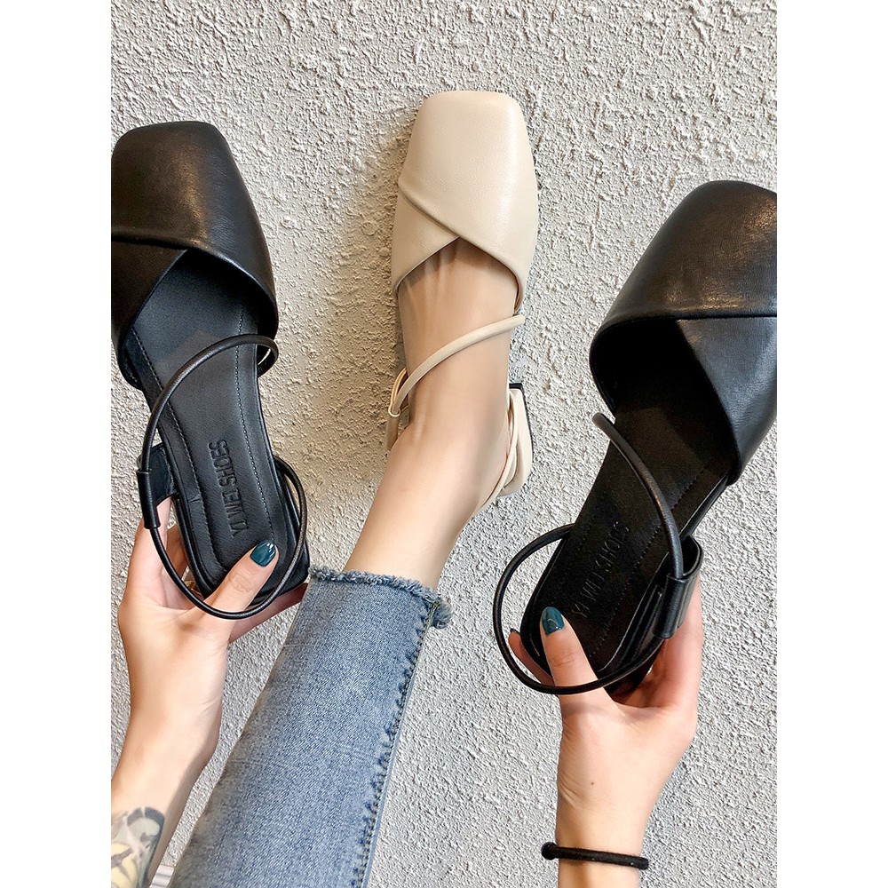 [SẴN- Có video tự quay] Giày búp bê đế vuông - P001