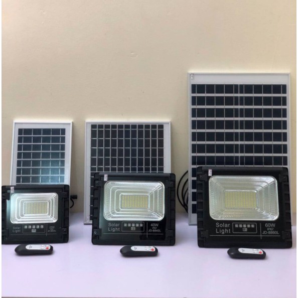 Đèn Pha năng Lượng Mặt Trời JINDIAN 60W JD-8860L, đèn năng lượng mặt trời - Electric24h