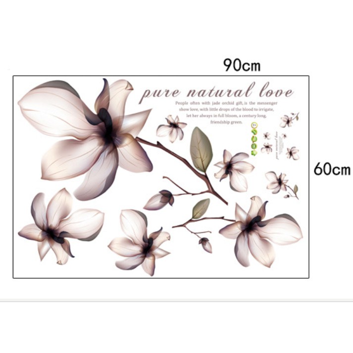 decal trang trí những đóa hoa trắng ( Kèm Video thật )