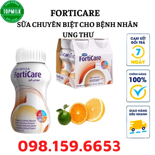 Giá sỉ 2 thùng sữa Forticare 12 lốc ( 4 chai/lốc) dành cho người bệnh K người mời ốm dậy