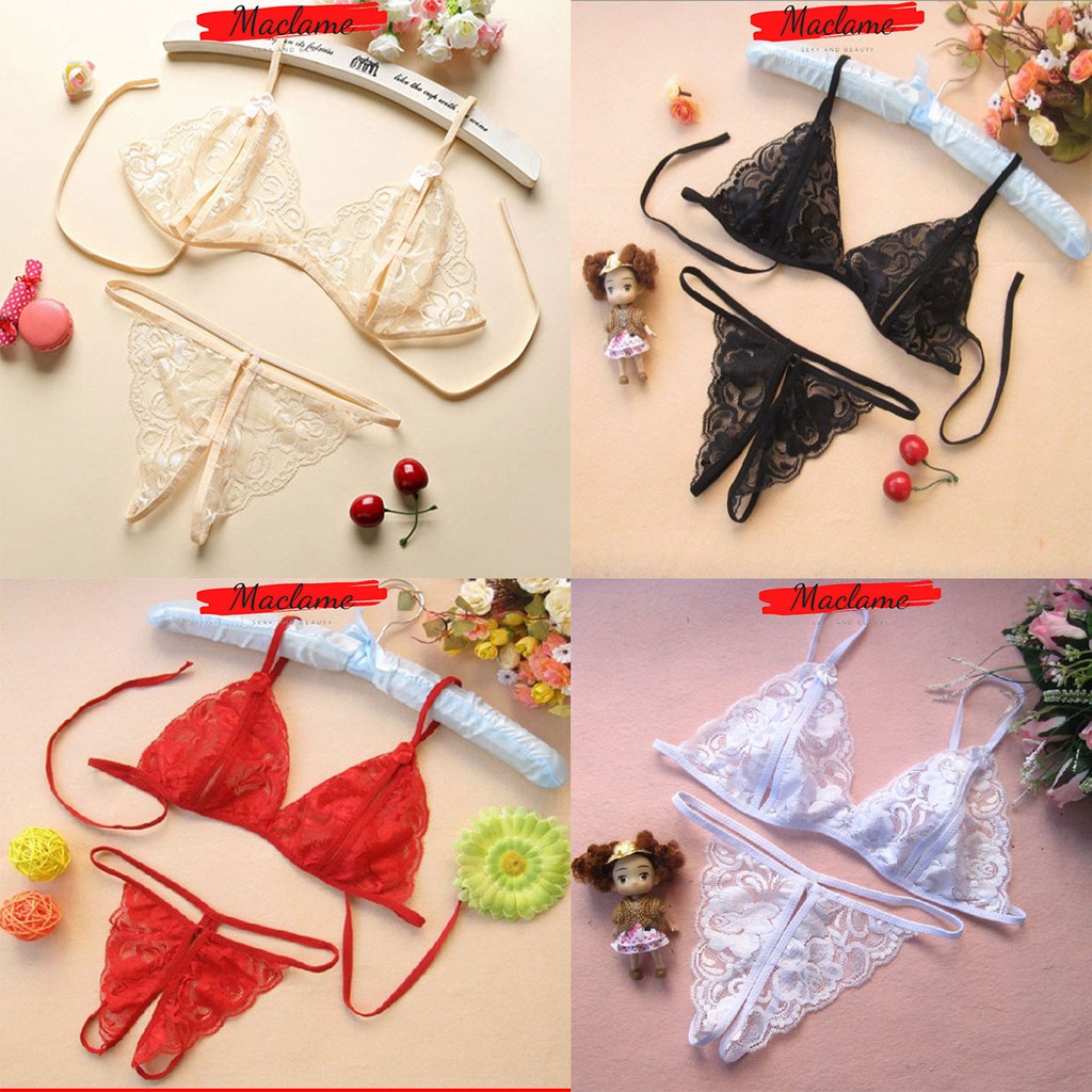 Bộ Đồ Lót Lọt Khe Siêu Mỏng Cuốn Hút Quyến Rũ LK13