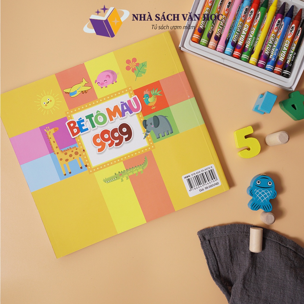 Sách - Bé Tô Màu 9999 Song Ngữ Anh Việt Cho Bé Thảo Sức Sáng Tạo Từ 2 - 6 Tuổi