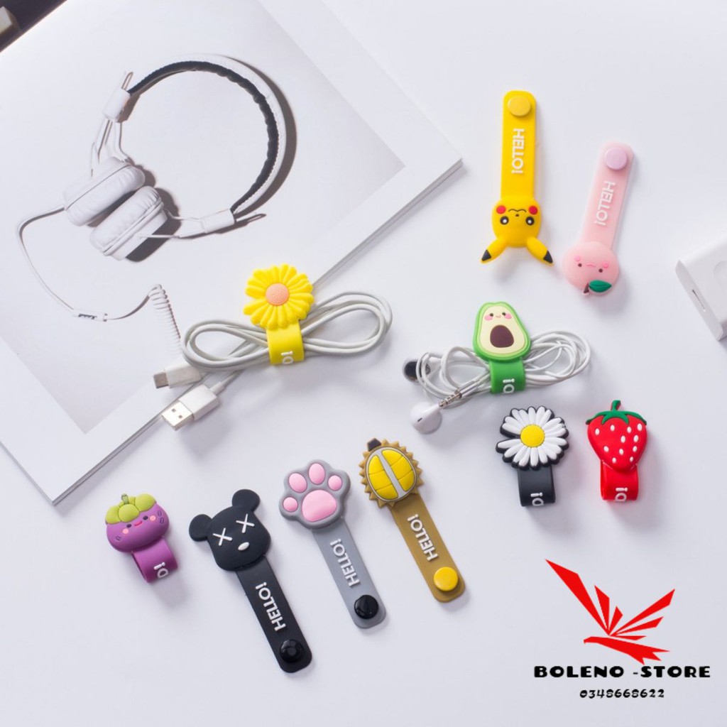 Dây quấn thu gọn tai nghe cáp sạc điện thoại silicon chống đứt rối tiện lợi | BigBuy360 - bigbuy360.vn