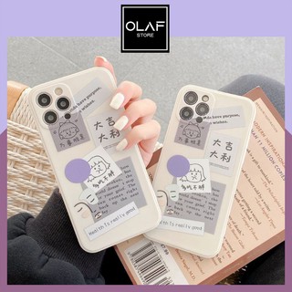 Ốp iPhone cạnh vuông hình cô gái dễ thương dành cho 7/8 plus/X/Xs Max/11/12 Pro Max