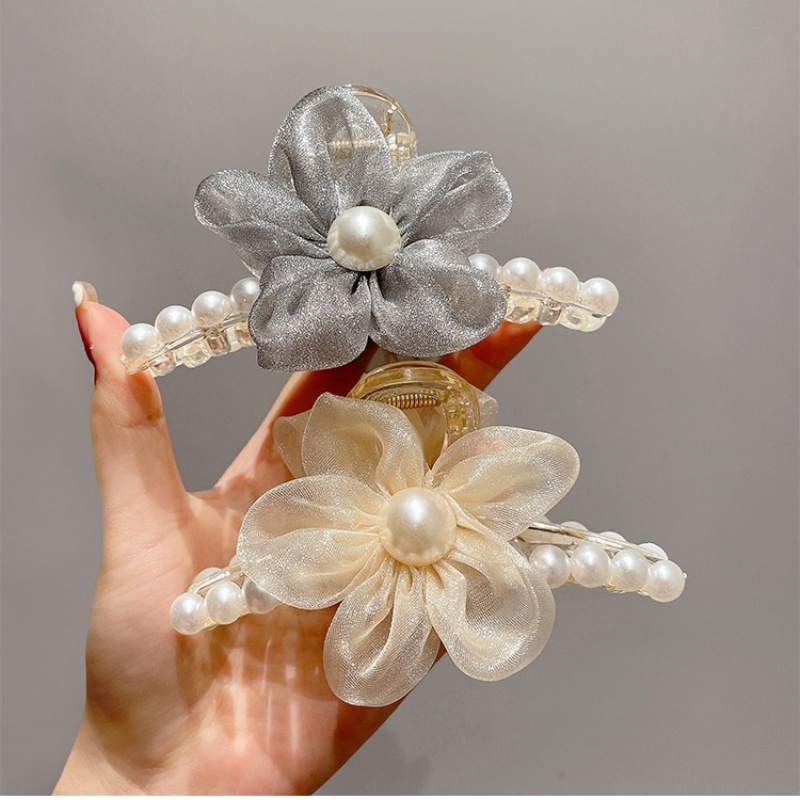 Kẹp Tóc Hình Hoa Đính Ngọc Trai Nhân Tạo Thời Trang Hàn Quốc Cho Nữ