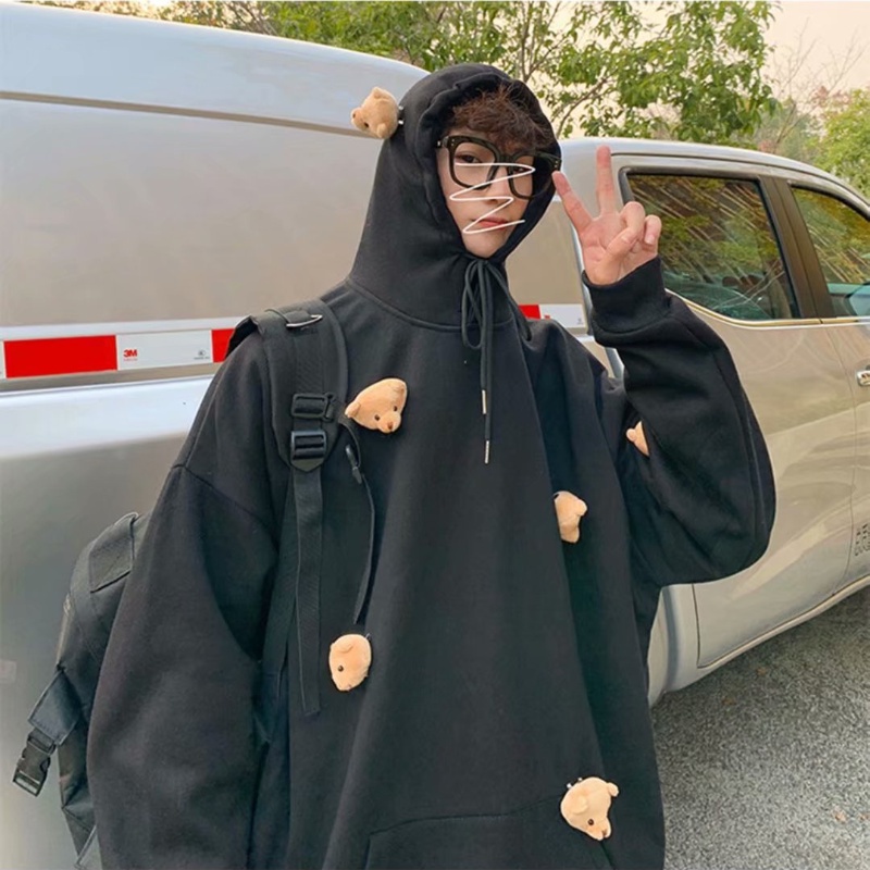 Áo hoodie dày dặn ấm áp thoải mái thời trang Hàn Quốc dễ phối đồ cho nam