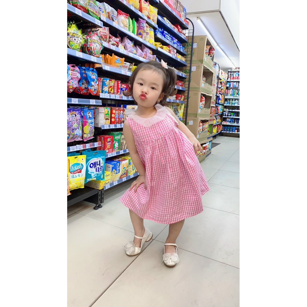 Váy bé gái 1 tuổi đến 4 tuổi [freeship] váy thiết kế đáng yêu thương hiệu Hàn quốc chất liệu vải thô mát
