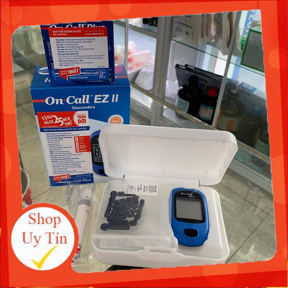 Máy đo đường huyết On Call EZ II_[TẶNG 01 HỘP TEST 25 QUE]