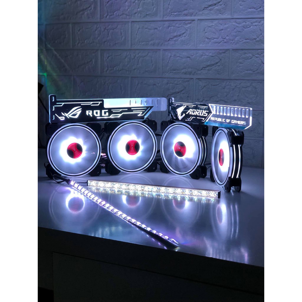 Fan Case Coolmoon M1 - Led RGB (Led tâm + Led viền) - Đồng bộ qua Hub Coolmoon