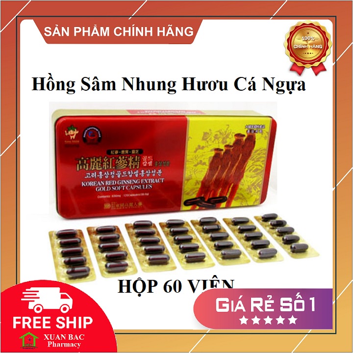 Viên hồng sâm hàn quốc Korean Red Ginseng Extract Gold - Tăng sức đề kháng, bồi bổ sức khỏe