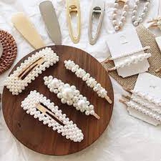 Set 04 kẹp tóc đính hạt cao cấp có hình thật