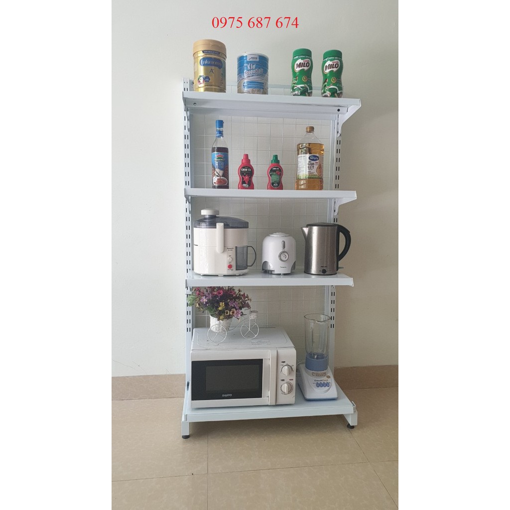 Kệ để đồ đa năng lắp ghép thông minh sơn tĩnh điện chống rỉ nhà bếp Dài 70cm, rộng 40cm, cao 150cm gồm 4 tầng