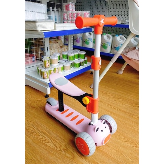 Xe scooter UMoo phù hợp cho bé 2-8 tuổi hình heo dễ thương #scooter#umoo