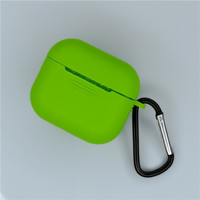 Vỏ Case Ốp bảo vệ tai nghe airpods 3 silicon dẻo màu + kèm móc